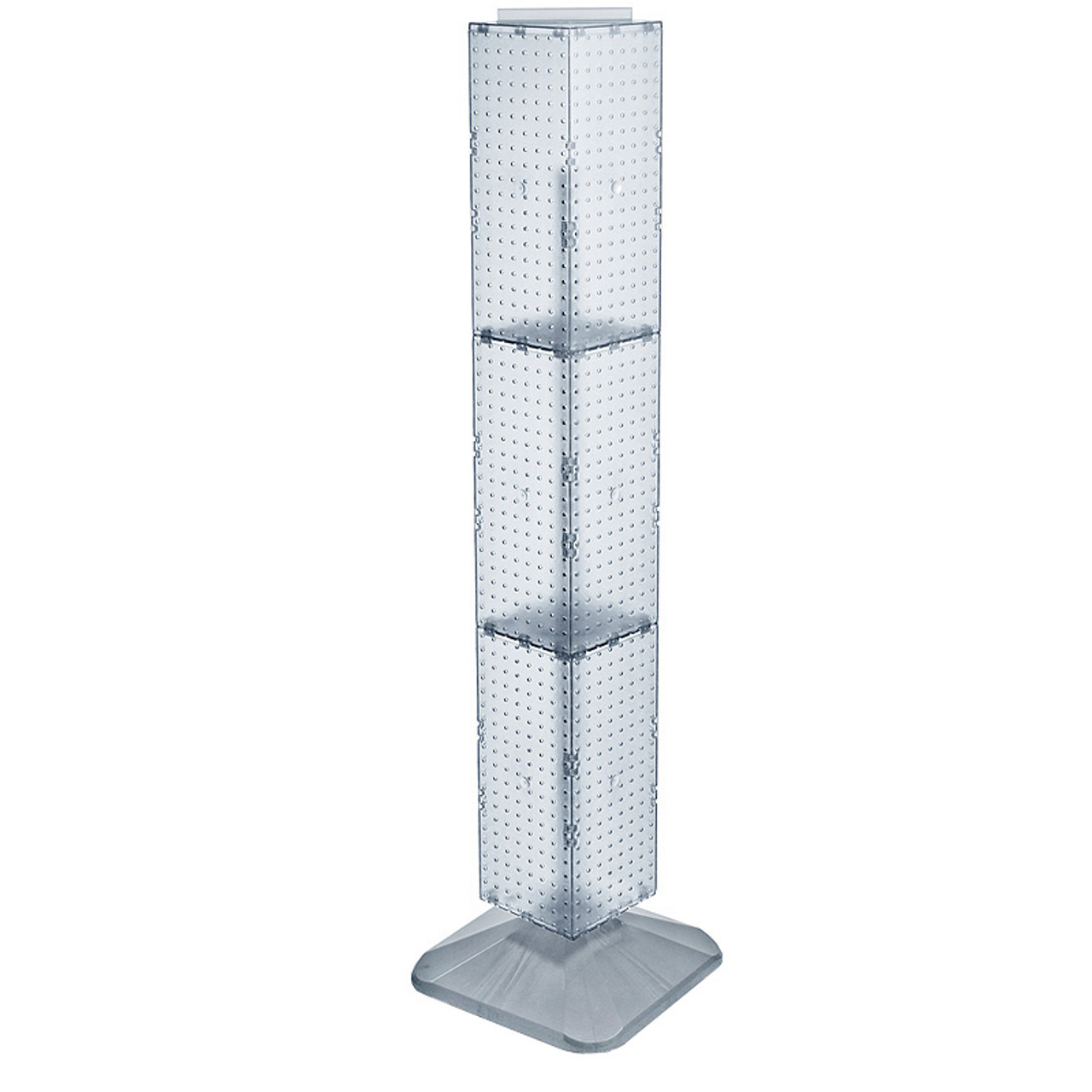 FourSided Pegboard Floor Display on Revolving Base. Spinner Rack Tower