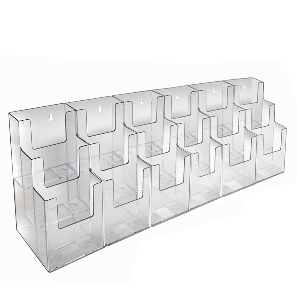 aca ページ Three-Tiered Tri-Fold Brochure Counter Display (18 Pockets) - Azar