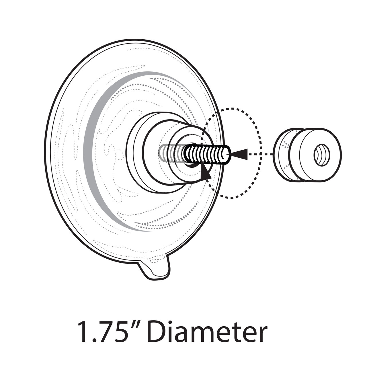 Suction Cup-with Thumbscrew, 70159TS