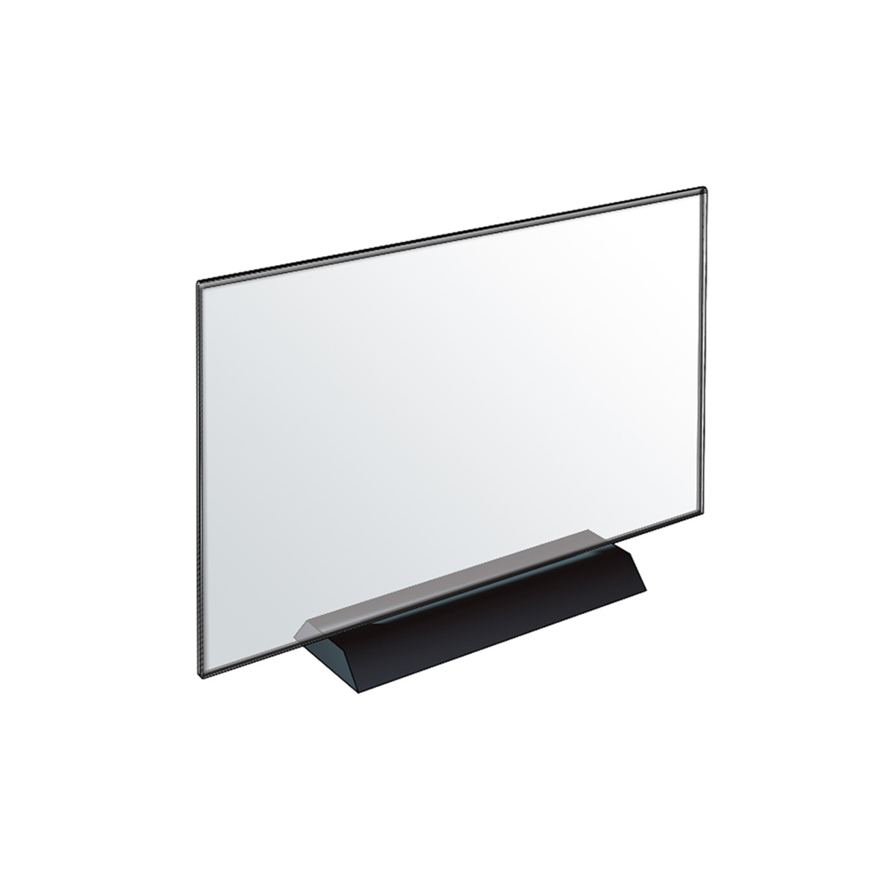 Acrylic Frame Sign Holder on Weighted Black Base 14"W x 8.5"H, 2-Pack Azar  Displays