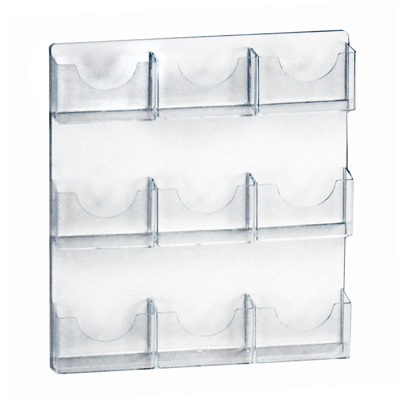 Nine-Pocket Wall Mount Bifold Brochure Holder, 2-Pack - Azar Displays