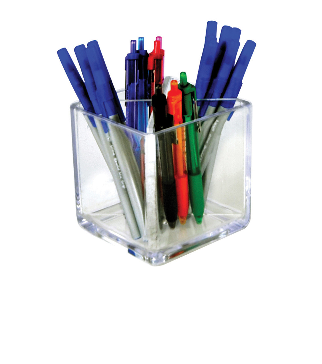4" Cube Pencil Holder with Divider, 2Pack Azar Displays