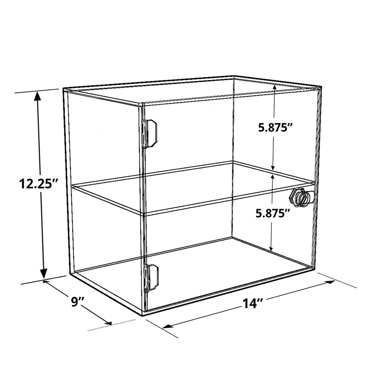 Acrylic Lockbox Countertop Display Case 14