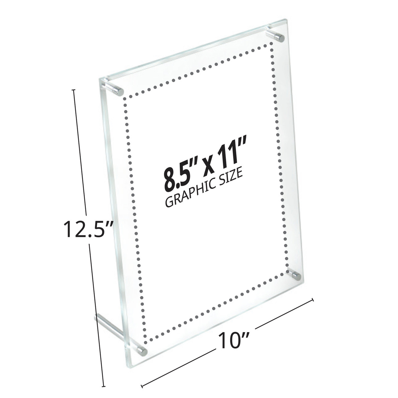 Beveled Edge L-Frame Acrylic Sign Holder 8.5