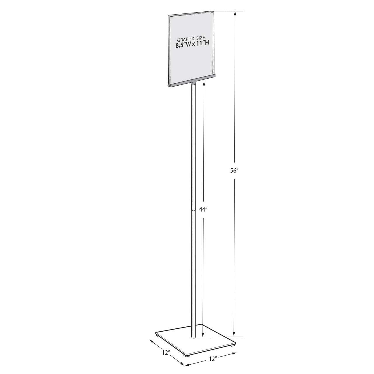 Square Stand ホワイト Heavy Duty Squarecade 36 A-Frame Sign Stand 24