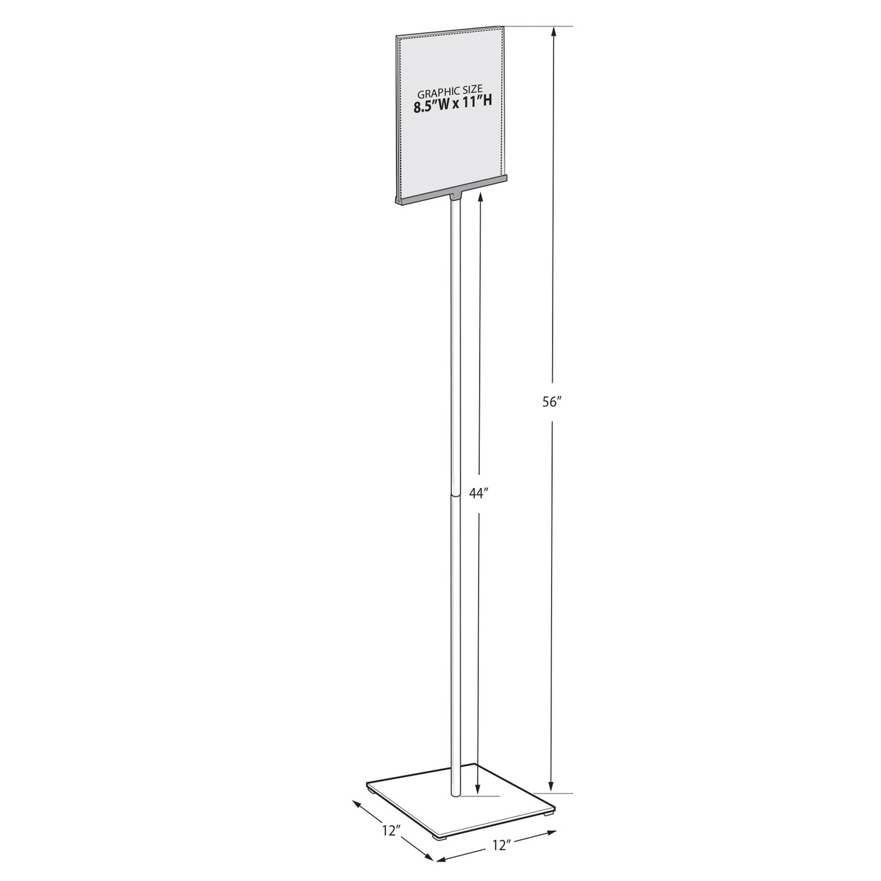 Handheld Sign Stand Holder Sign Stands for Display Metal Square