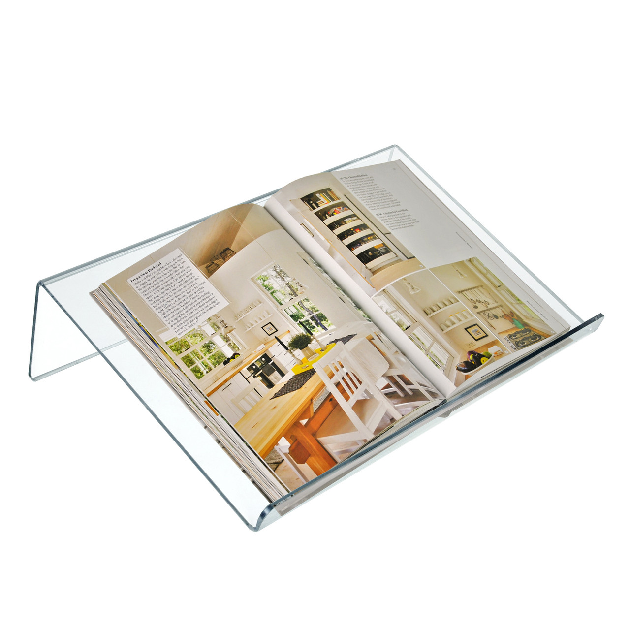 Acrylic Book Stand Holder 3/16 Thick: 18W x 12D x 5H - Azar