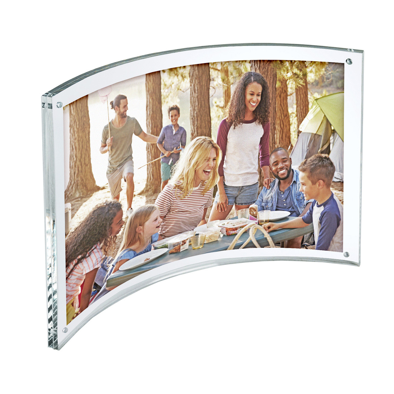 Azar Displays Clear Acrylic Magnetic Photo Block Frame Set With