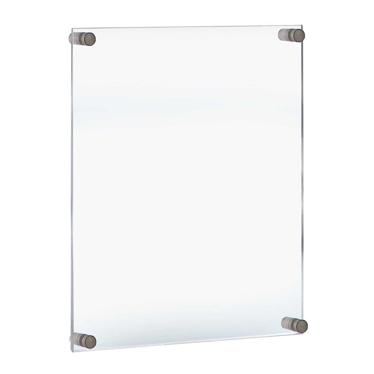 Floating Acrylic Wall Frame with Silver Stand Off Caps: 22