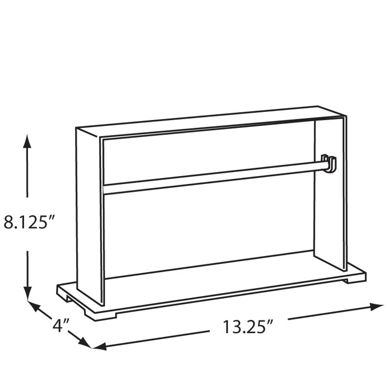 Single-Row Chrome Bracelet Holder, GIFT SHOP - Azar Displays