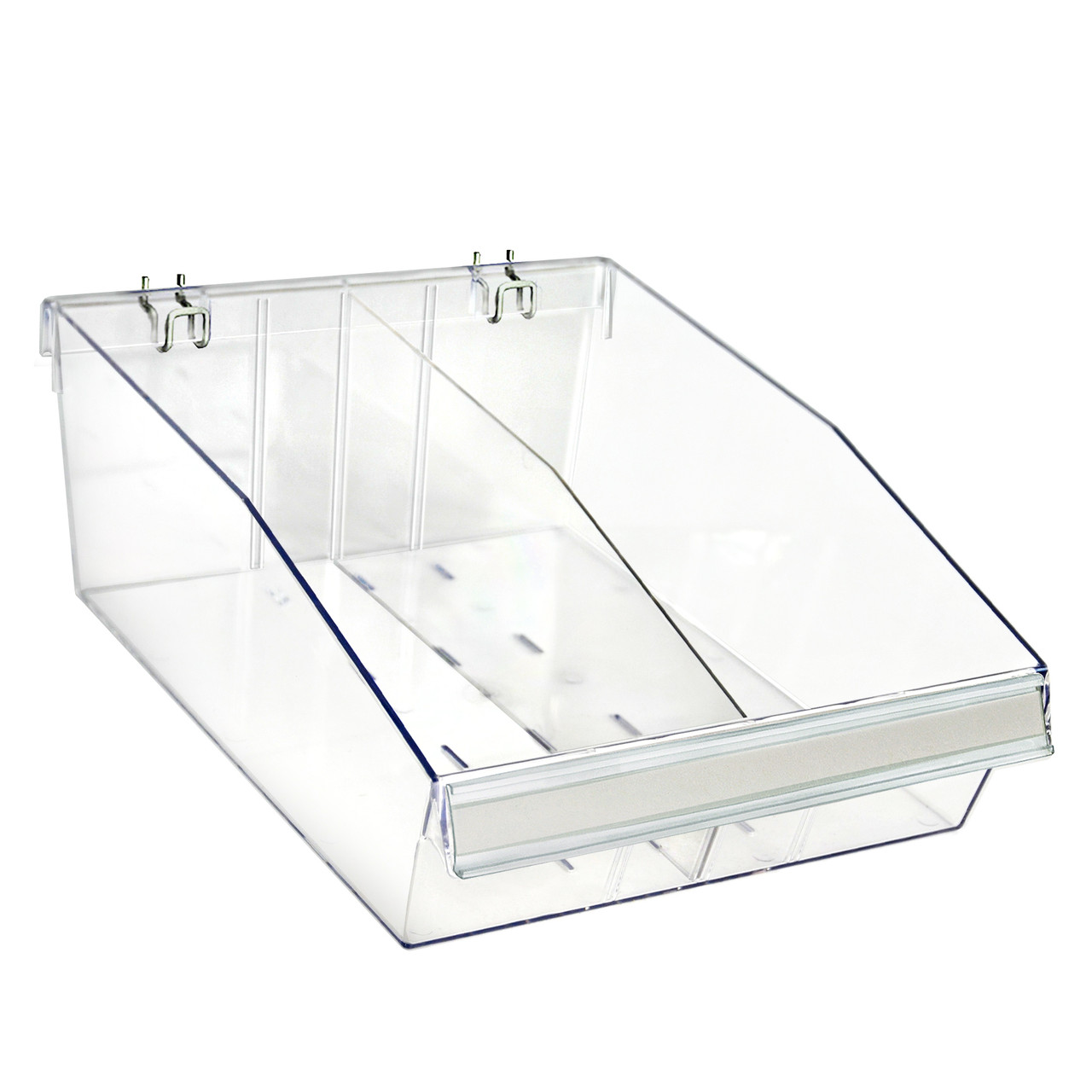 Small Shallow Tray With Angled Dividers Clear - Madesmart : Target