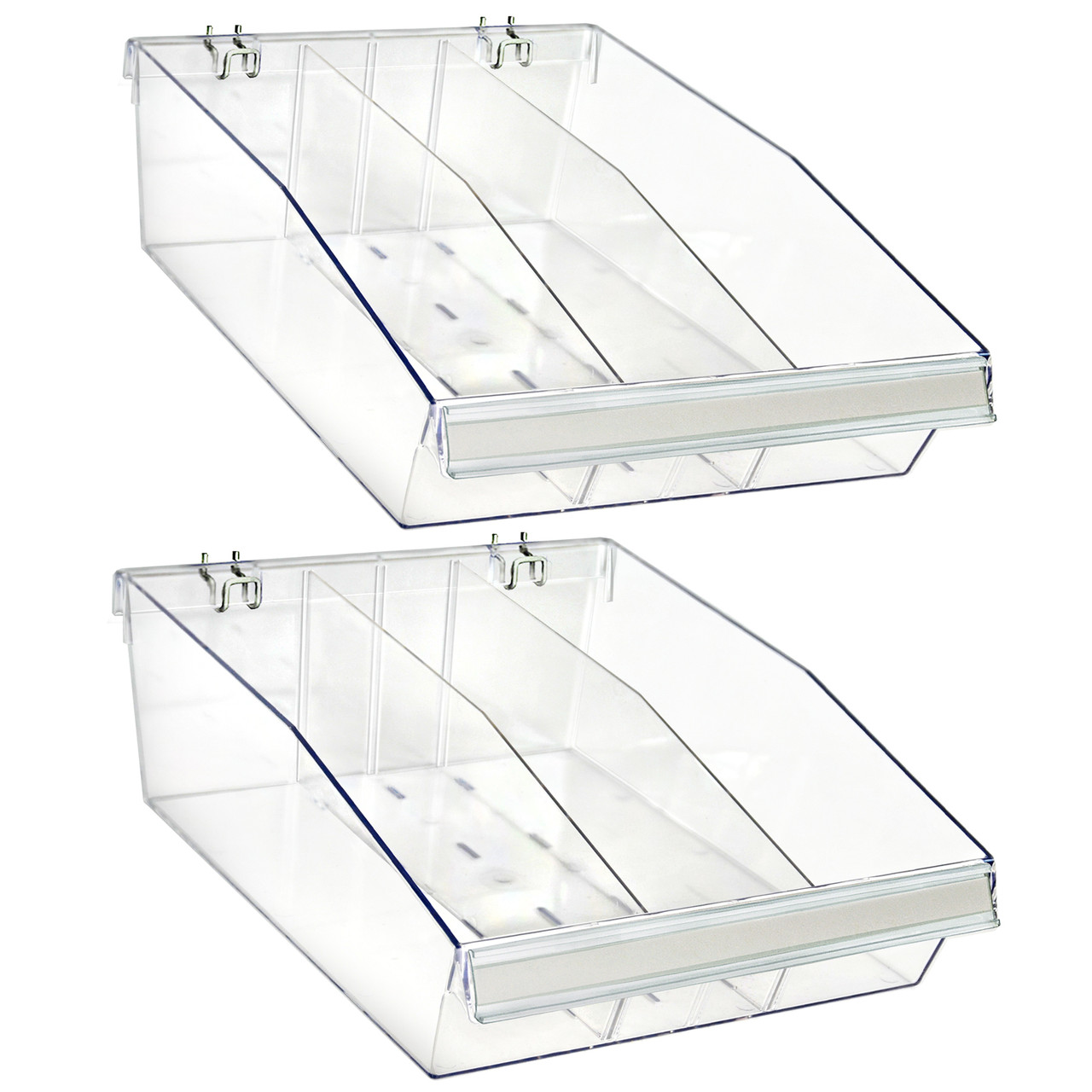 Large Deep Bin Tray Kit with Adjustable Dividers, up to 3