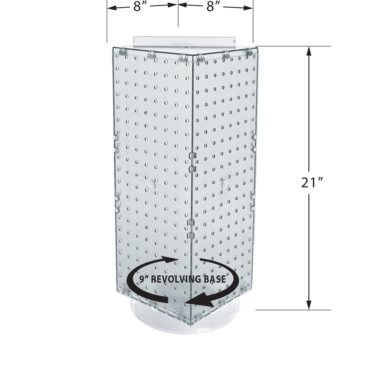 APL Display Pegboard Display Stand 4-Sided Revolving Display for  Retail/Counter Top Peg Display/Peg Board Display for Craft Shows, Earring,  Keychain