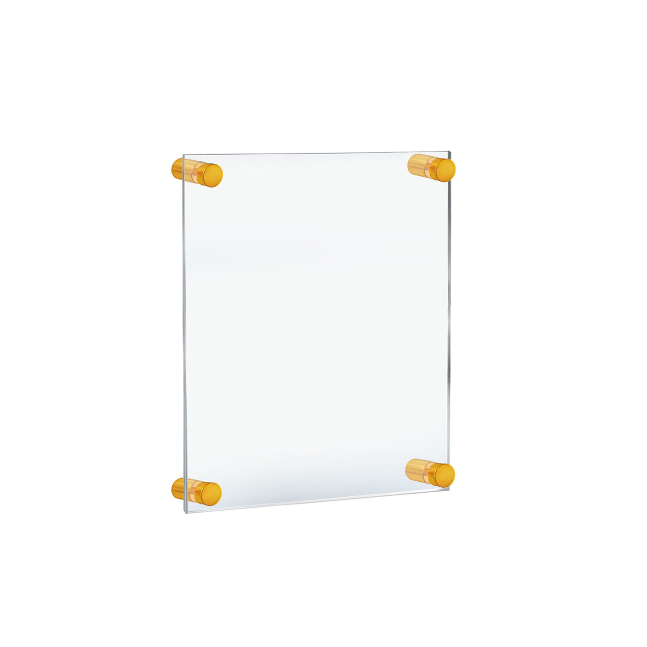 Floating Acrylic Wall Frame with Gold Stand Off Caps: 8.5