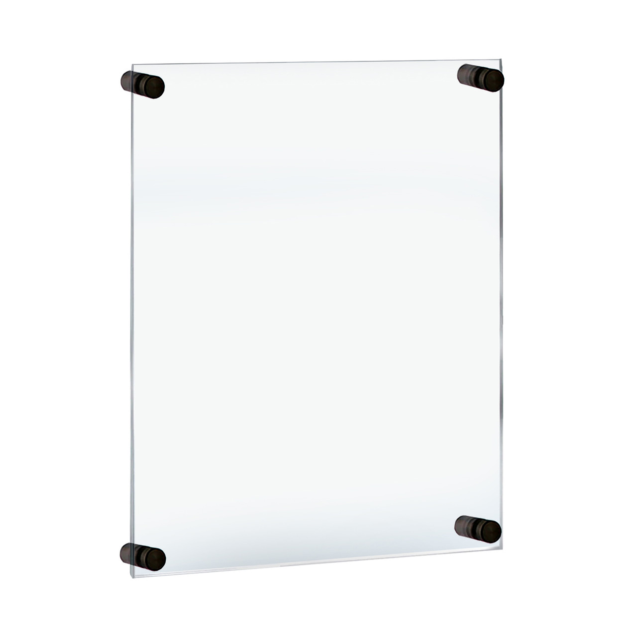 Floating Acrylic Wall Frame with Black Stand Off Caps: 18
