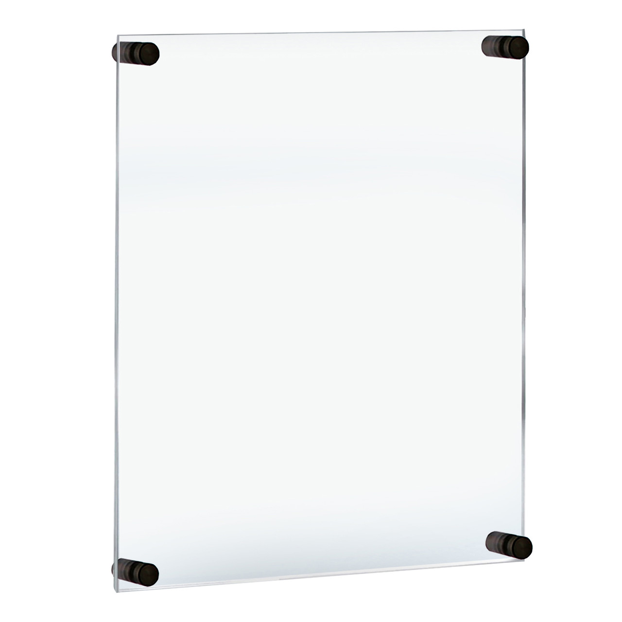 Floating Acrylic Wall Frame with Black Stand Off Caps: 22