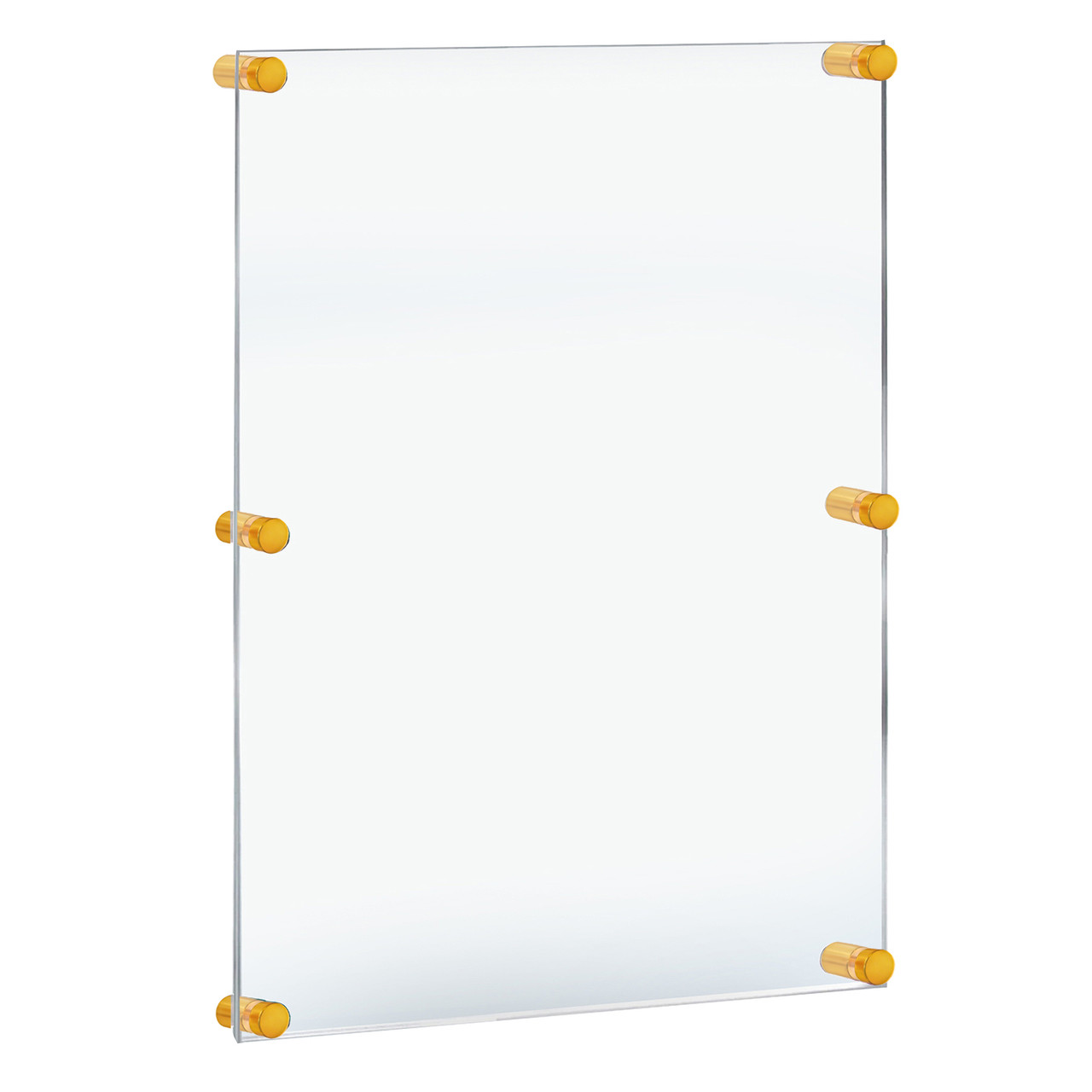 Floating Acrylic Wall Frame with Gold Stand Off Caps: 24