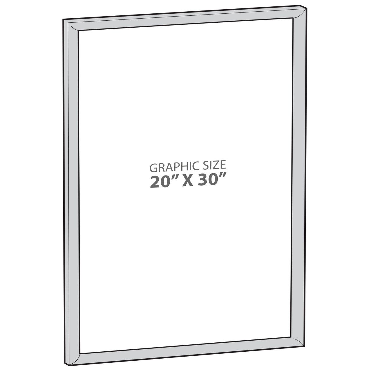 20x30 Inch Black Aluminum Snap Frame - Front Loading Poster Frame With Anti-Glare Cover