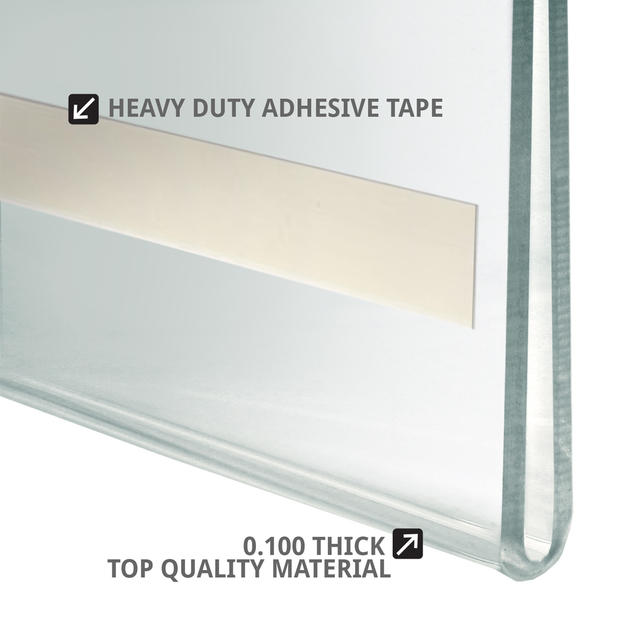 Self Adhesive Clear Acrylic Sign Holder Frame 11