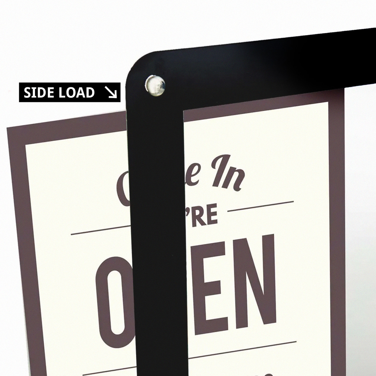 Black Window Sign Holder Frame with Suction Cups 8” x 10”, 2-Pack