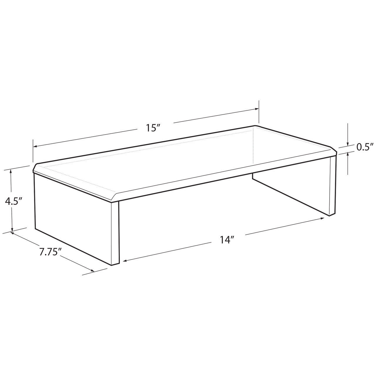 Pvc Monitor Riser Clear Acrylic Monitor Riser 15