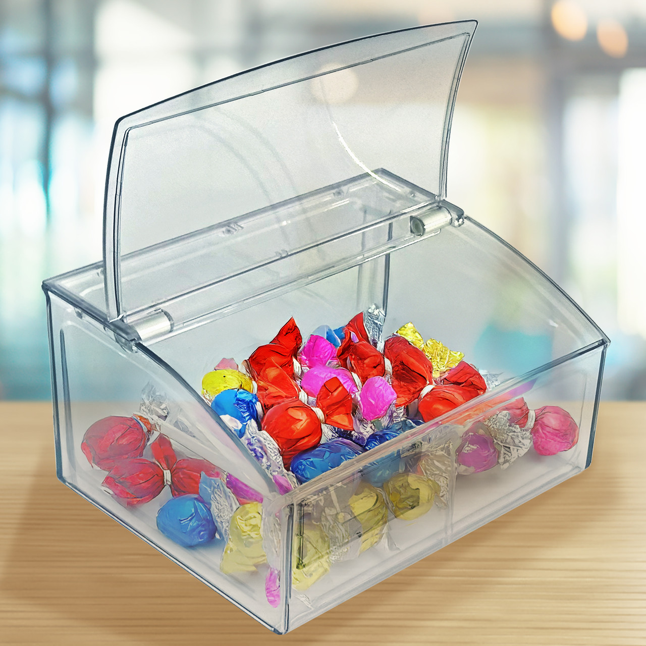 Candy Bin with Hinged Top Lid, 7