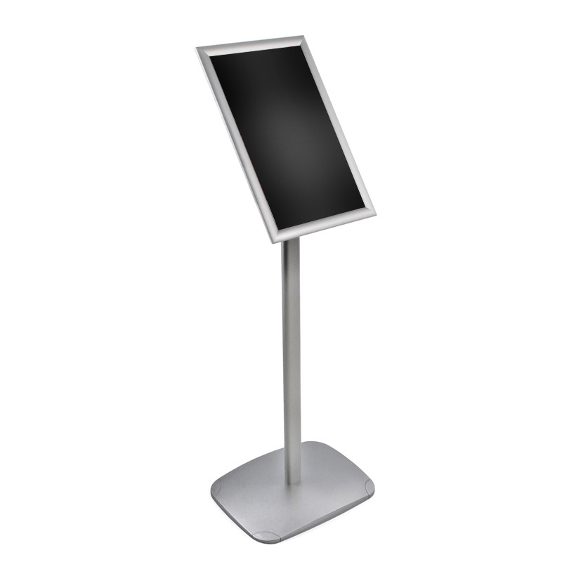 Silver Metal Snap-Frame Pedestal Floor Stand 11
