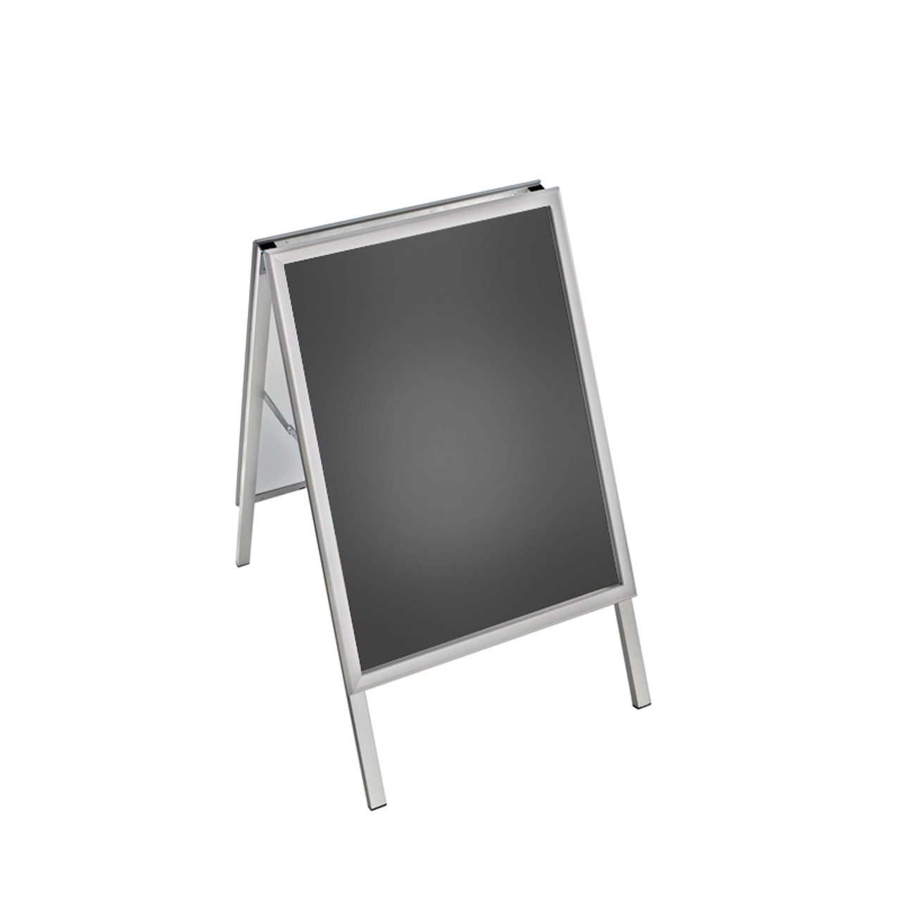 Small Silver Snap Open A-Frame Double-Sided Indoor/Outdoor Sidewalk Stand  22