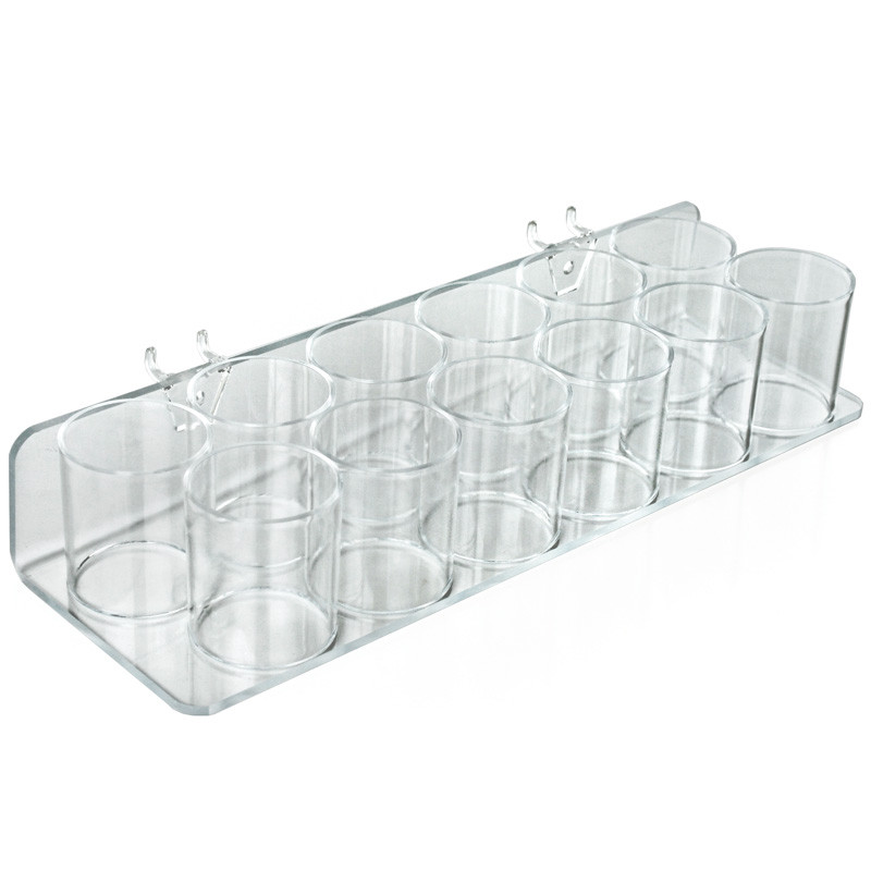 Clear Acrylic Twelve Cup Holder for Pencils, Pens, or Brushes
