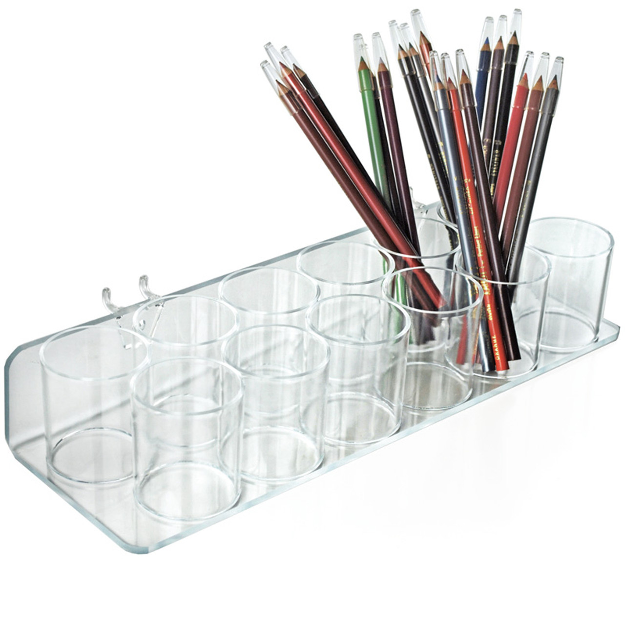 2 Pack Clear Acrylic Pencil Pen Holder Cup, Makeup Brush Holder