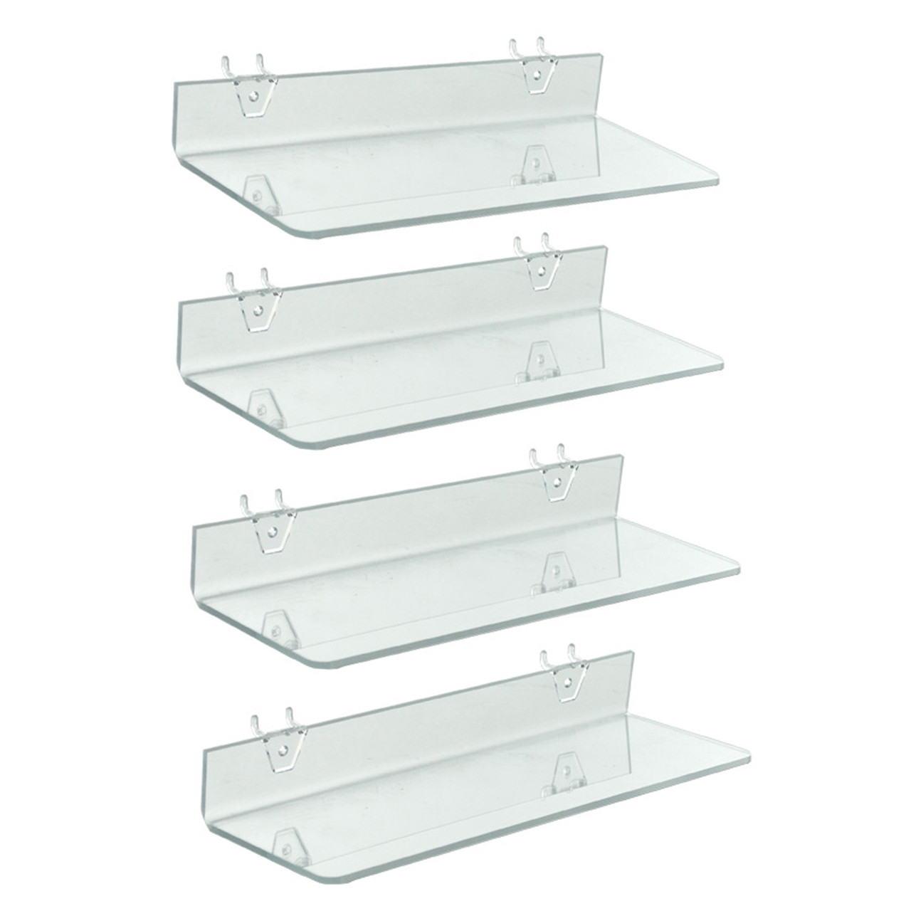 Clear Acrylic Shelf for Pegboard & Slatwall 16