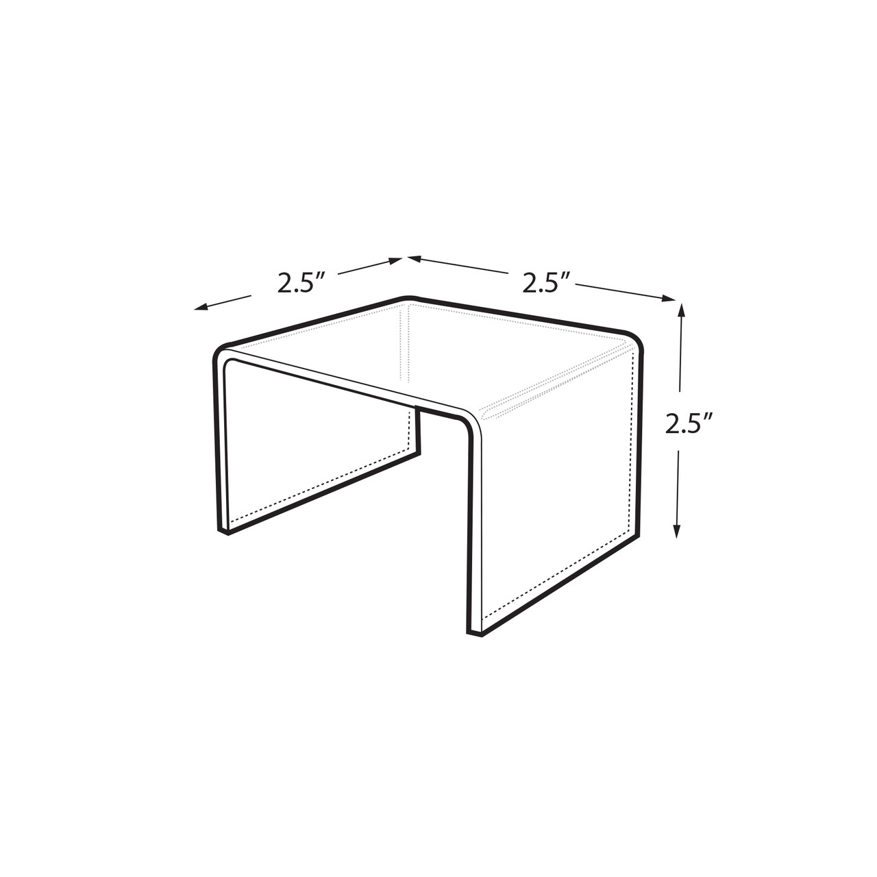 Clear Acrylic Riser Pedestal Display 2.5