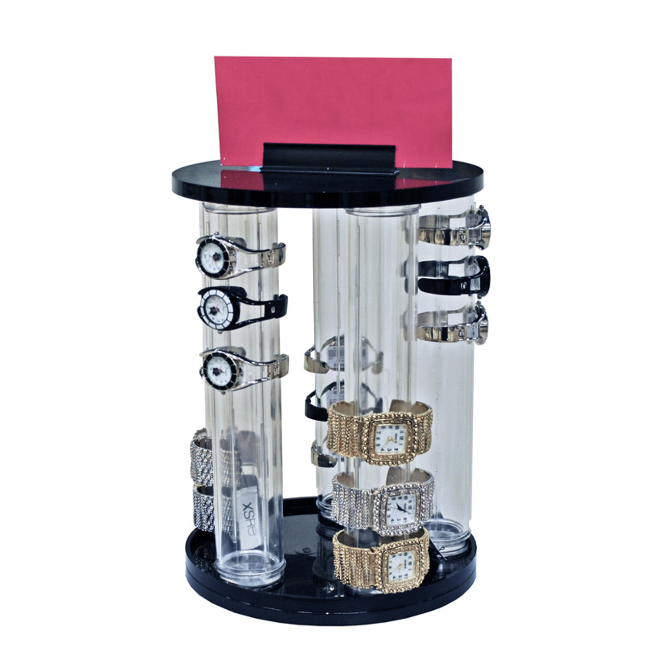 5-Pole Vertical Revolving Counter Bracelet Display. Overall Size