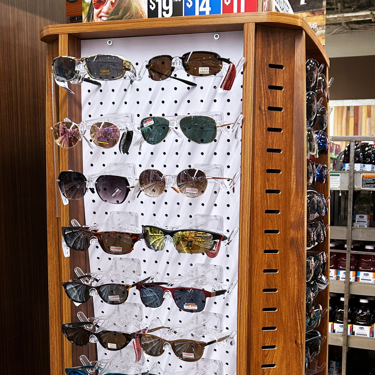 Open Eyeglass Sunglass Holder for Pegboard/Slatwall, 25-Pack