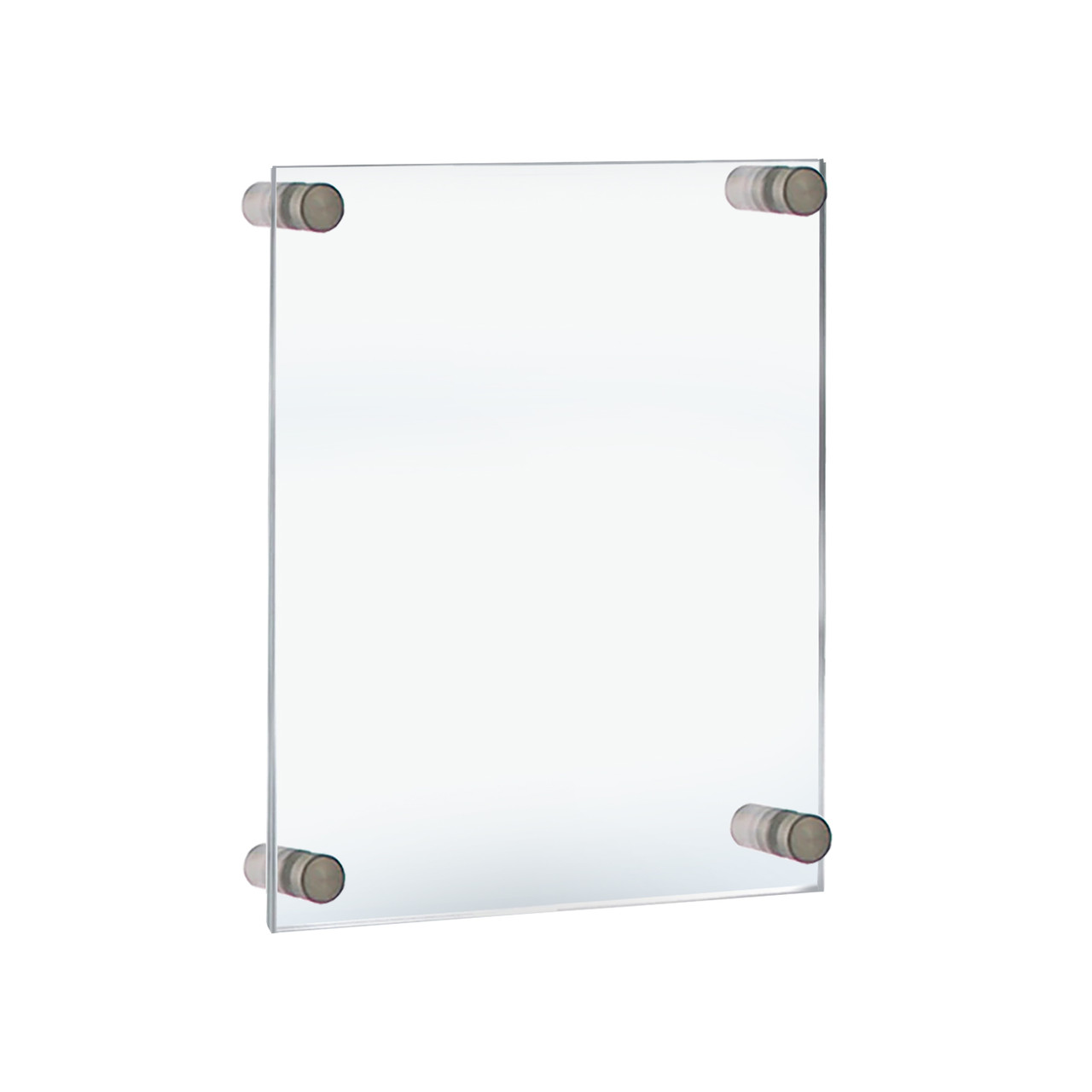 Floating Acrylic Wall Frame with Silver Stand Off Caps: 11
