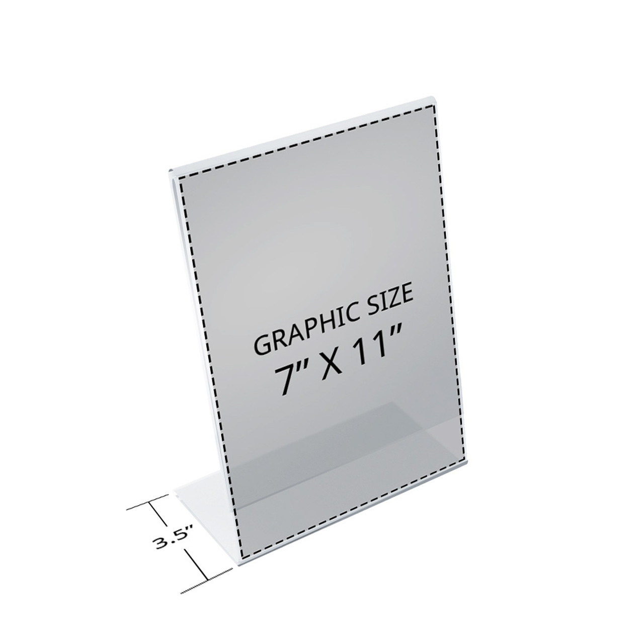 Angled L-Shaped Sign Holder Frame with Slant Back Design 7