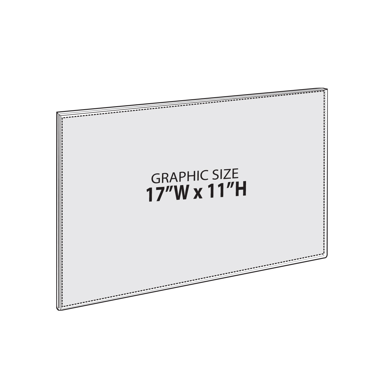 Self Adhesive Clear Acrylic Wall Sign Holder Frame 17