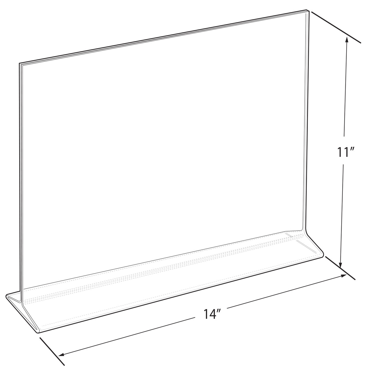 Top Loading Clear Acrylic T-Frame Sign Holder 14