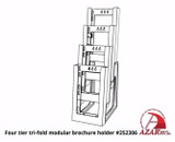 Assembly of Azar Displays Item #252306 Four-Tier Modular Trifold Brochure Holder