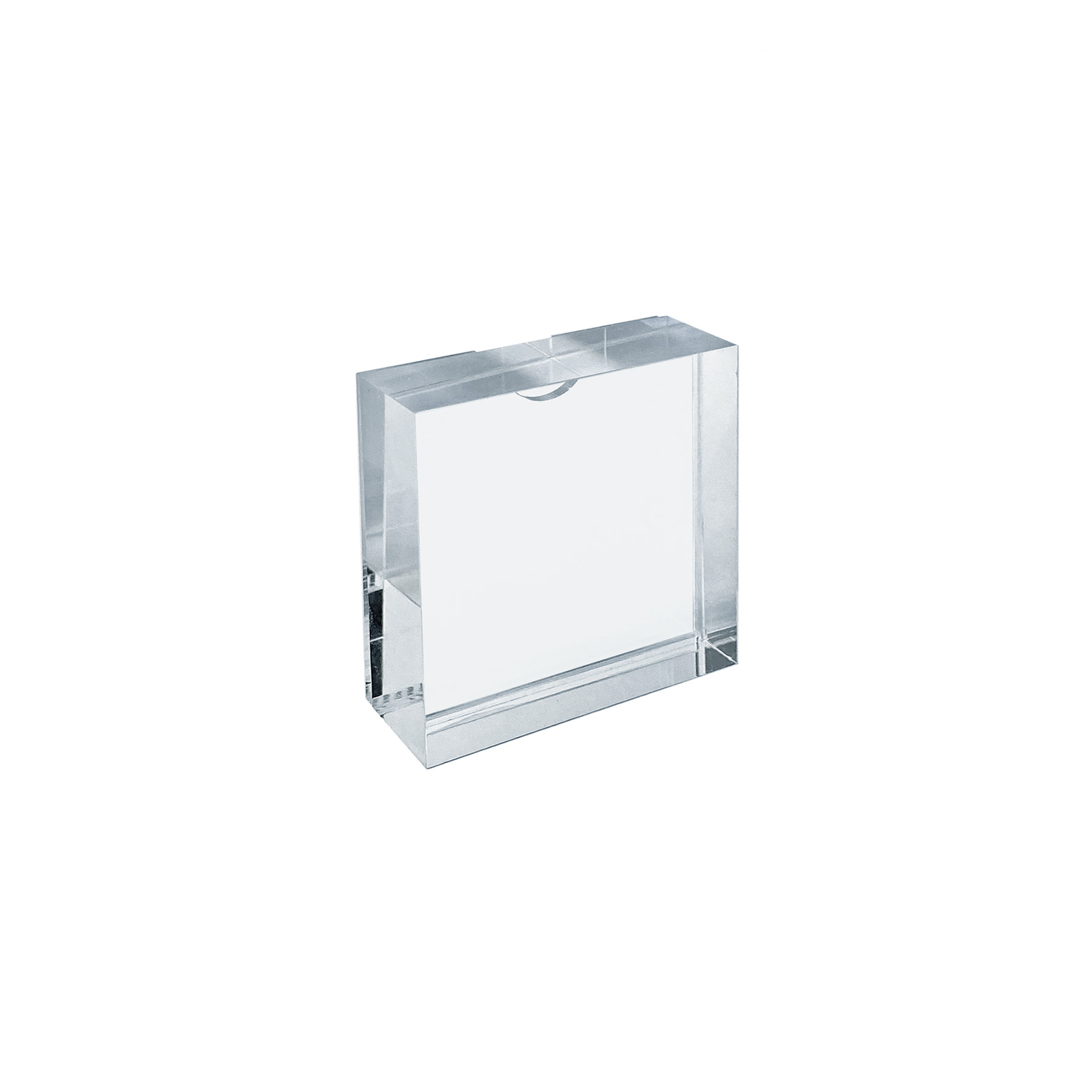 Display Block For Rards Clear Acrylic Block Sign Holder Frame 3” x 3”, Top Load, 2-Pack - Azar ...