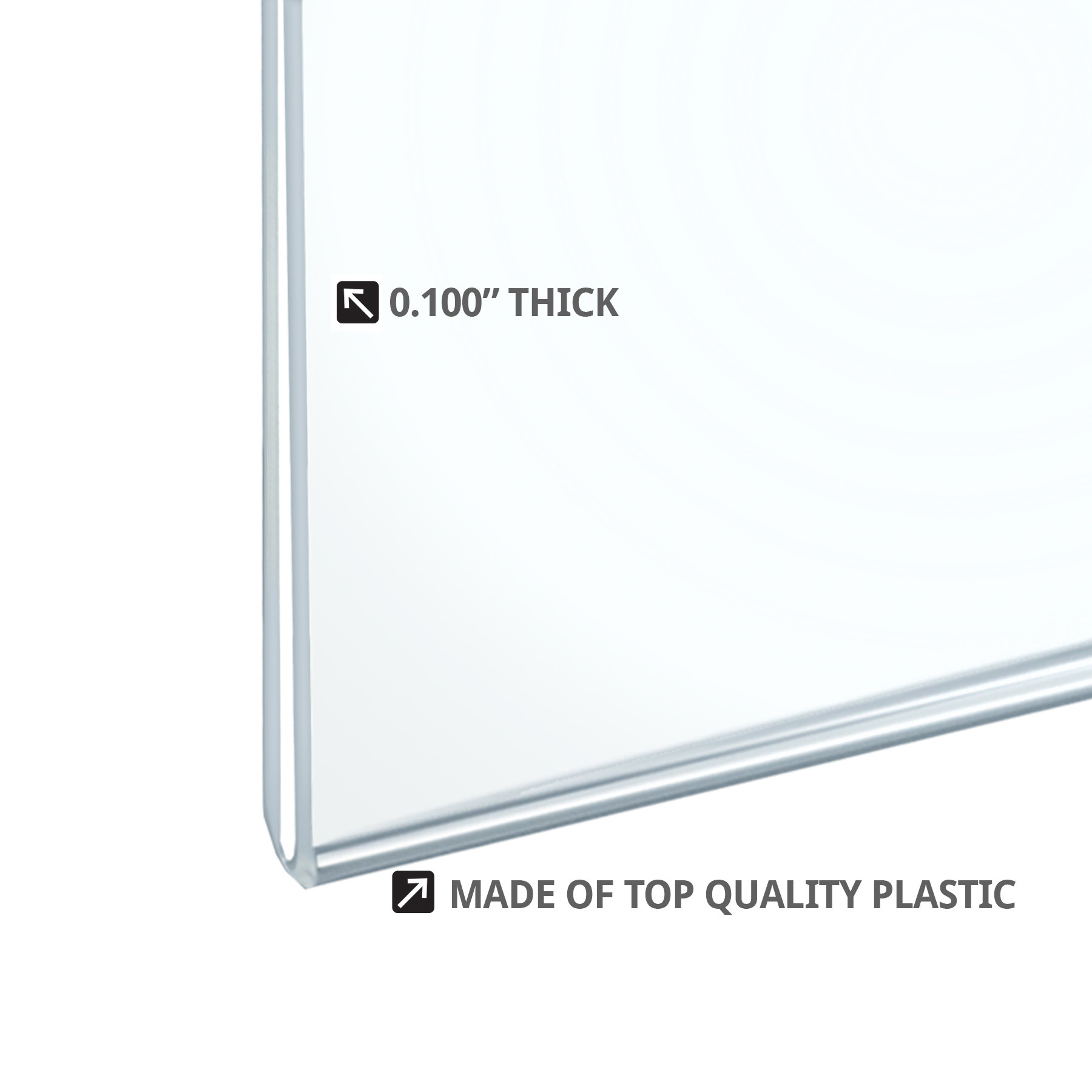 Clear Acrylic Wall Hanging Frame 8.5" wide x 5.5' High Vertical