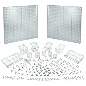 Azar Displays 900988-PNK 125-PIECE PEGBOARD ORGANIZER KIT (2-24X 24), Pink