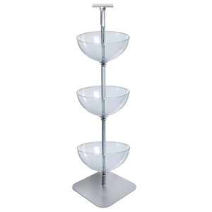 Bowl Displays, floor, counter, wall bowl clear displays - Azar Displays