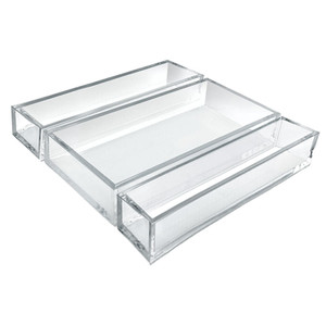 Creekview Home Emporium Small Acrylic Tray with Handles - Plastic Organizer Tray