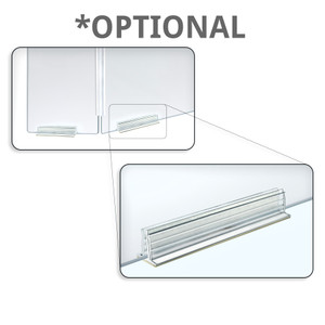 Clear Acrylic 4-Way Divider Shield for Table Overall Size: 63.5 Wide x 23.5 High Azar Displays