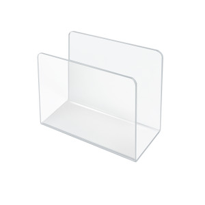 Juvale Clear Acrylic Folder Holder with 3 Sections for Paper Files,  Documents, Envelopes, Desk Organizer for School and Office Supplies, 9x6.75  in