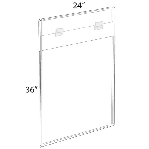 24"W x 36"H Wall Mounted Poster Frame. Mounting Hardware Included.