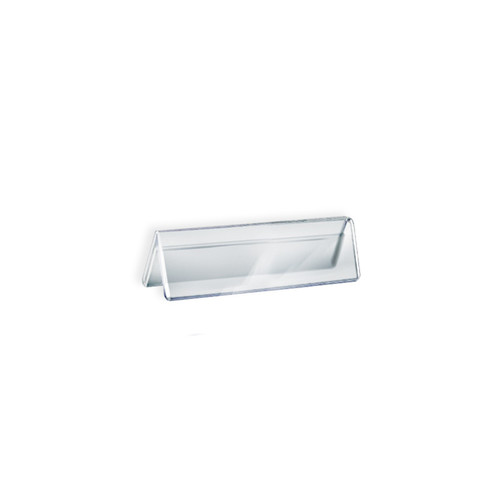 Two Sided Tent Style Clear Acrylic Sign Holder and Nameplate, Size