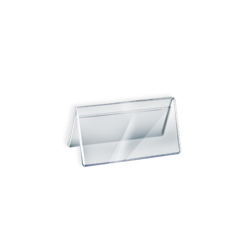Two Sided Tent Style Clear Acrylic Sign Holder and Nameplate, Size