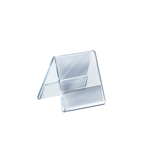 Two Sided Tent Style Clear Acrylic Sign Holder and Nameplate, Size